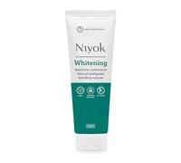 Niyok® Dentifrice blanchissant « menthe » (75 ml) • Dentifrice reminéralisant pour dents blanches • Soin naturel et fraîcheur • Tube réduit en plastique • Sans fluorure et végétalien