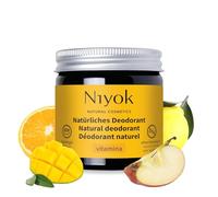 Niyok® Déodorant Crème 2-en-1 "Vitamina" (40ml) • Déodorant solide vegan & unisexe • Protection 24h contre la transpiration & odeurs • Déo naturel sans aluminium • Parfum frais de fruits