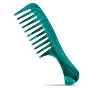 Niyok Healix Petit peigne à cheveux avec poignée pour tous les types de cheveux en cordes maritimes recyclées de Healix, peigne à cheveux fabriqué en Allemagne, peigne à manche en plastique recyclé à