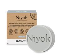 Niyok Natural Cosmetics Pain de douche solide pour le corps, les cheveux, le visage et la barbe, parfum gris athl tique, 80 g