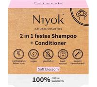 Niyok Shampoing solide 2 en 1 + après-shampoing - Soft blossom 80 g