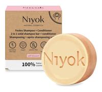 Niyok Shampoing solide 2 en 1 + après-shampoing - Soft blossom 80 g