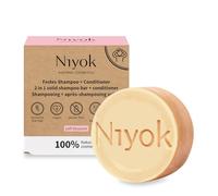Niyok Shampoing solide 2 en 1 + après-shampoing - Soft blossom 80 g