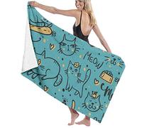 NiYoung Serviette de Plage pour garçon et Fille - Durable et Absorbant l'eau - Serviettes de Bain en Microfibre Mignonnes - Séchage Rapide - pour la Natation, Le Sport, la Douche, Le Spa, Le Yoga