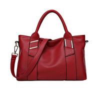 NIYUTA® Sacs portés main Femme de marque Mode Cabas Sacs portés épaule Sacs bandoulière Sac a main FR117 Rouge