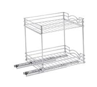Nizat Étagère de cuisine coulissante en métal double face pour condiments, design peu encombrant, étagère de comptoir pour la maison nizat