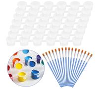 NIZEAMI Lot de 100 bandes de pots de peinture, 50 bandes, 300 pots, 50 pinceaux, 3 ml
