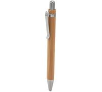 NIZEAMI Lot de 100 stylos à bille en bambou pour bureau et école Accessoires d'écriture Cadeaux Encre noire