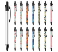 NIZEAMI Lot de 15 stylos à bille pour sublimation avec film rétractable