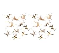 NIZEAMI Lot de 20 mini branches en bois flotté pour aquarium, décorations d'aquarium, reptiles, tronc d'arbre