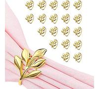 NIZEAMI Lot de 20 Ronds de en Feuille d'or - Anneau de doré pour Serviettes de Table - Anneaux de de fête pour fêtes