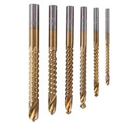 NIZEAMI Lot de 6 forets à fraise HSS Set de forets à bois pour métal bois K075