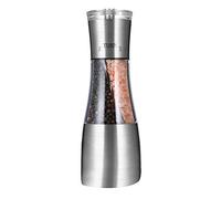 NIZEAMI Poivre et sel 2 en 1, double moulin avec grosseur réglable grâce au rotor en céramique, accessoire de cuisine