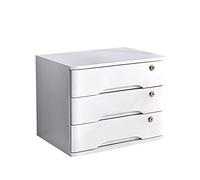 Nizer Armoire de bureau verrouillable en bois - A4 Nizer pour reçus et fournitures de bureau - Solution de rangement plate avec plusieurs tiroirs pour une utilisation sûre à la maison et au bureau