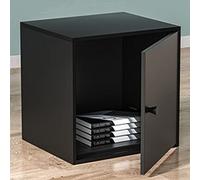 Nizer Armoire de rangement verticale compacte pour la maison et le bureau - Casier bas pour classement de bureau - Solutions de petit espace (noir, 35 x 30 x 35 cm)