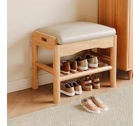 Nizer Banc de rangement avec coussin pour entrée, salon et couloir, étagère à chaussures, design bûche, 45 x 30 x 40 cm, meubles modernes et élégants pour chambre à coucher et décoration d'intérieur