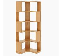 Nizer Bibliothèque d'angle en forme de L avec séparateurs, montage facile pour salon et chambre à coucher, 60 cm