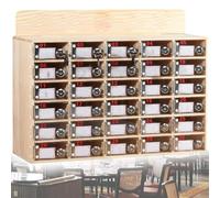 Nizer Casier de rangement mural en acrylique transparent pour téléphone portable avec 2 clés/serrure Boîte de rangement autoportante pour téléphone portable (15 emplacements) - Parfait pour la maison