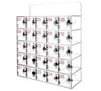 Nizer Casier de rangement mural pour téléphone portable 20/25/30 emplacements avec clés Idéal pour le bureau, la salle de sport, l'école et élégant