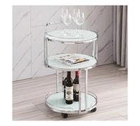 Nizer Chariot de rangement pour vin et boissons - Chariot de service polyvalent pour la maison et l'hôtel - Chariot de service multifonction élégant pour vin et boissons