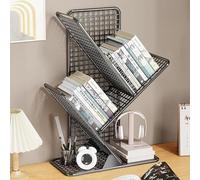Nizer de bureau en métal, étagère verticale pour bureau, maison et école - Solution de rangement élégante, étagères pour un accès facile, design durable et peu encombrant