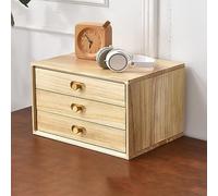 Nizer de bureau multicouche en bois, boîte de rangement robuste pour documents pour bureau/étude, forte capacité de charge, parfaite pour les papiers et les fichiers, design élégant et durable