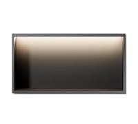 Nizer de douche en acier inoxydable - Rangement étanche pour salle de bain, chambre humide, cuisine, salon - Noir, 70 x 28 x 12,5 cm