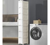 Nizer de salle de bain mince avec roulettes, meuble de rangement compact pour un déplacement et un nettoyage faciles, idéal pour le salon et la cuisine - Solution peu encombrante
