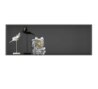 Nizer Douche encastrée - Pas besoin de carrelage en acier inoxydable Design horizontal 92 x 32 cm Étagère simple pour shampooing et articles de toilette Solution de rangement pour salle de bain Gris