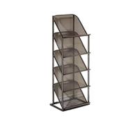 Nizer Étagère à chaussures d'angle à 5 niveaux, étagère de rangement indépendante pour entrée, meuble à chaussures en métal, design peu encombrant, décoration d'intérieur élégante