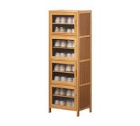 Nizer Étagère à chaussures de grande capacité - Meuble Zapatero peu encombrant, facile à entretenir, 43 x 32 x 126 cm, idéal pour le rangement à la maison et la vie sans encombrement.