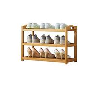 Nizer Étagère à chaussures en bambou avec 3 couches anti-poussière et robuste, design portable et antidérapant, respectueux de l'environnement, pour collection de chaussures de 71,1 cm