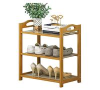 Nizer Étagère à chaussures en bois empilable à 10 niveaux anti-poussière pour un assemblage rapide et un rangement portable