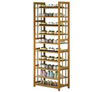 Nizer Étagère à chaussures en bois extensible et empilable à 10 niveaux Montage rapide Anti-poussière Étagère de rangement portable Hauteur 70 cm