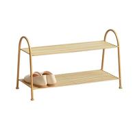 Nizer Étagère à chaussures en métal pour salon, entrée, couloir et armoire - 64 x 28 x 63 cm - Solution élégante pour économiser de l'espace pour chaussures et accessoires