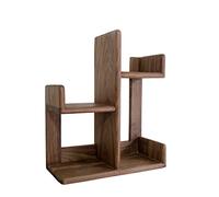 Nizer Étagère de bureau de style nordique Marron Mini présentoir pour documents, magazines et bonsaï Support de rangement indépendant pour la maison et le bureau