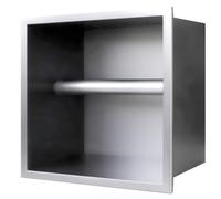 Nizer Étagère de rangement encastrée en acier inoxydable 304 étanche pour salle de bain Shampoing et articles de toilette Poubelle et brosse WC Finition rouge élégante et design élégant