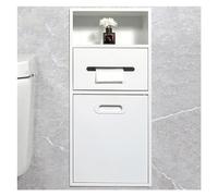 Nizer Étagère de rangement encastrée en acier inoxydable pour shampoing et articles de toilette Blanc 30 x 66 x 14 cm