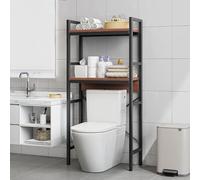 Nizer Étagère de toilette sur pied robuste avec pieds, idéale pour le rangement de la buanderie, support de toilettes peu encombrant, polyvalent