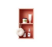 Nizer Étagère murale en acier inoxydable pour salle de bain Double ou triple couche Rose 30 x 60 cm