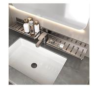Nizer Étagère murale en forme de U pour robinet - 60 cm - Étagère de rangement pour évier de salle de bain, cuisine, toilettes, linge - Design peu encombrant pour un accès facile