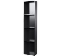 Nizer Home Essentials Étagère de douche encastrée en acier inoxydable 304 Noir 1200 x 280 x 125 mm