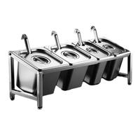 Nizer Lot de 5 étagères à épices en acier inoxydable 304 pour comptoir de cuisine, cafétéria, boissons, solution de rangement tout-en-un (B/45,7 x 17,8 x 20,3 cm)