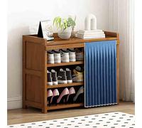 Nizer Meuble à chaussures étroit avec couvercle anti-poussière et étagère à chaussures peu encombrant pour chaussures, sacs et livres - Bleu, 70 x 67 cm - Maximisez votre espace de rangement
