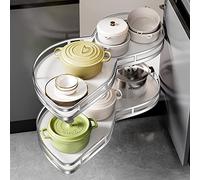 Nizer Meuble d'angle à 2 étages avec fermeture douce pour placard de cuisine gauche et droite Optimisez l'espace et désencombrez votre maison