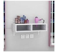 Nizer Meuble de coiffeur mural avec support pour sèche-linge et accessoires Blanc 70 x 30 x 16 cm