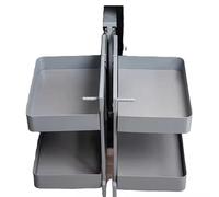 Nizer Meuble de cuisine d'angle à 2 niveaux de rangement caché pour armoires à ouverture gauche/droite