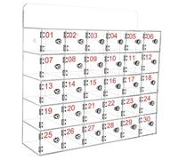 Nizer Rangement mural pour téléphone 30 emplacements avec clés Idéal pour bureau, salle de sport, école - Casier de téléphone pour un accès facile et nization