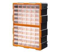 Nizer Rangement pour pièces de monnaie et maquillage 60 compartiments - Tiroir empilable pour boîte à outils pour enseignants et travaux manuels Quincai Idéal pour nization facile et solutions peu