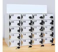 Nizer Rangement pour téléphone et clés en acrylique blanc durable - Armoire à 50 compartiments pour bureau, salle de classe, salle de sport - Solution polyvalente de bureau et d'économie d'espace